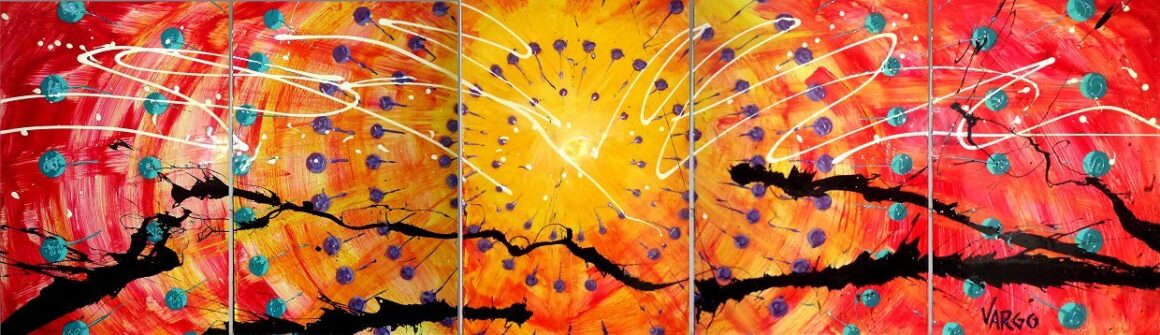 Abstract Painting by Artist John Vargo - Sunset on Tap October 2014