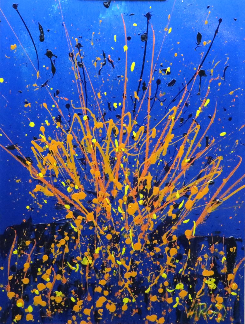 Todays Your Birthday Blue Orange September 2023 by Artist John Vargo Wichita, Kansas