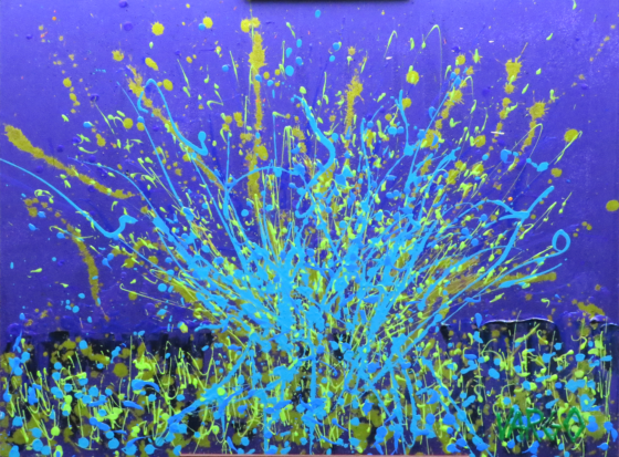 Todays Your Birthday Purple Blue Green by Artist John Vargo Wichita, Kansas
