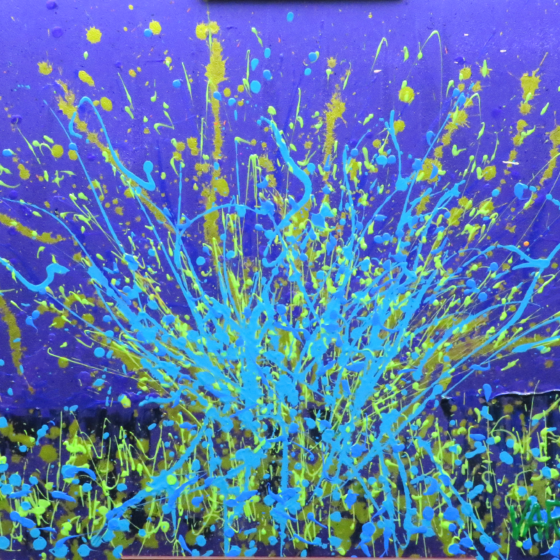 Todays Your Birthday Purple Blue Green by Artist John Vargo Wichita, Kansas