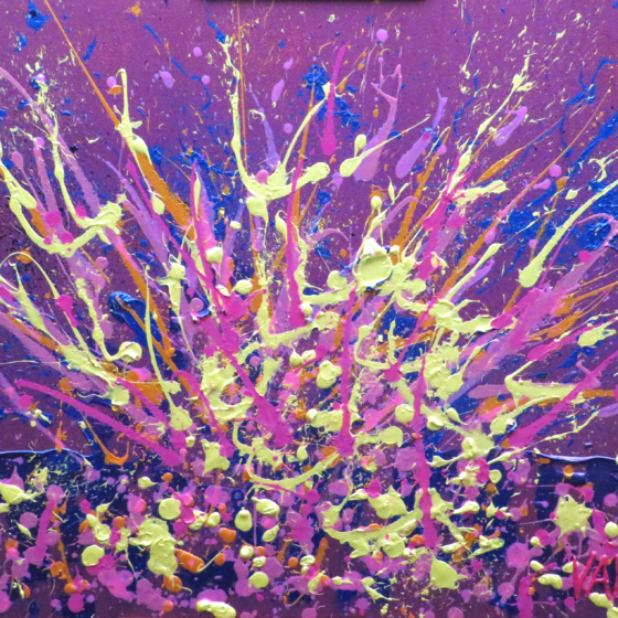 Todays Your Birthday Purple Pink Yellow by Artist John Vargo Wichita, Kansas